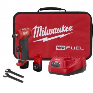 2485-22 / meuleuse à angle droit MILWAUKEE 1/4" M12 FUEL™ Kit de 2 batteries