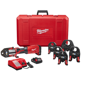 Milwaukee 2922-22 M18 FORCE LOGIC Press Tool Kit with ONE-KEY – 1/2″ to 2″ CTS Jaws