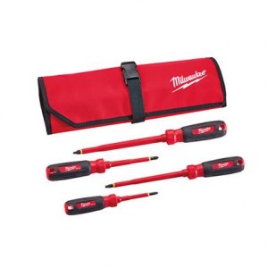 48-22-2204 / 48-22-2204 4 PC 1000V Insulated Screwdriver Set w/ Roll Pouch Milwaukee