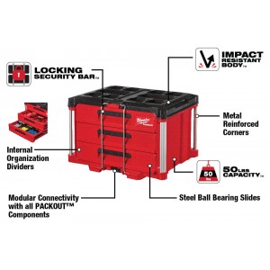 48-22-8443 | PACKOUT™ 3-Drawer Tool Box