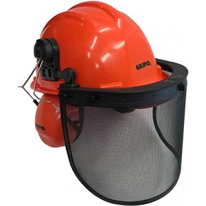 016-570 | 016-570 - Gripo Forestry Safety Helmet with Hearing Protection and Metal Mesh Visor